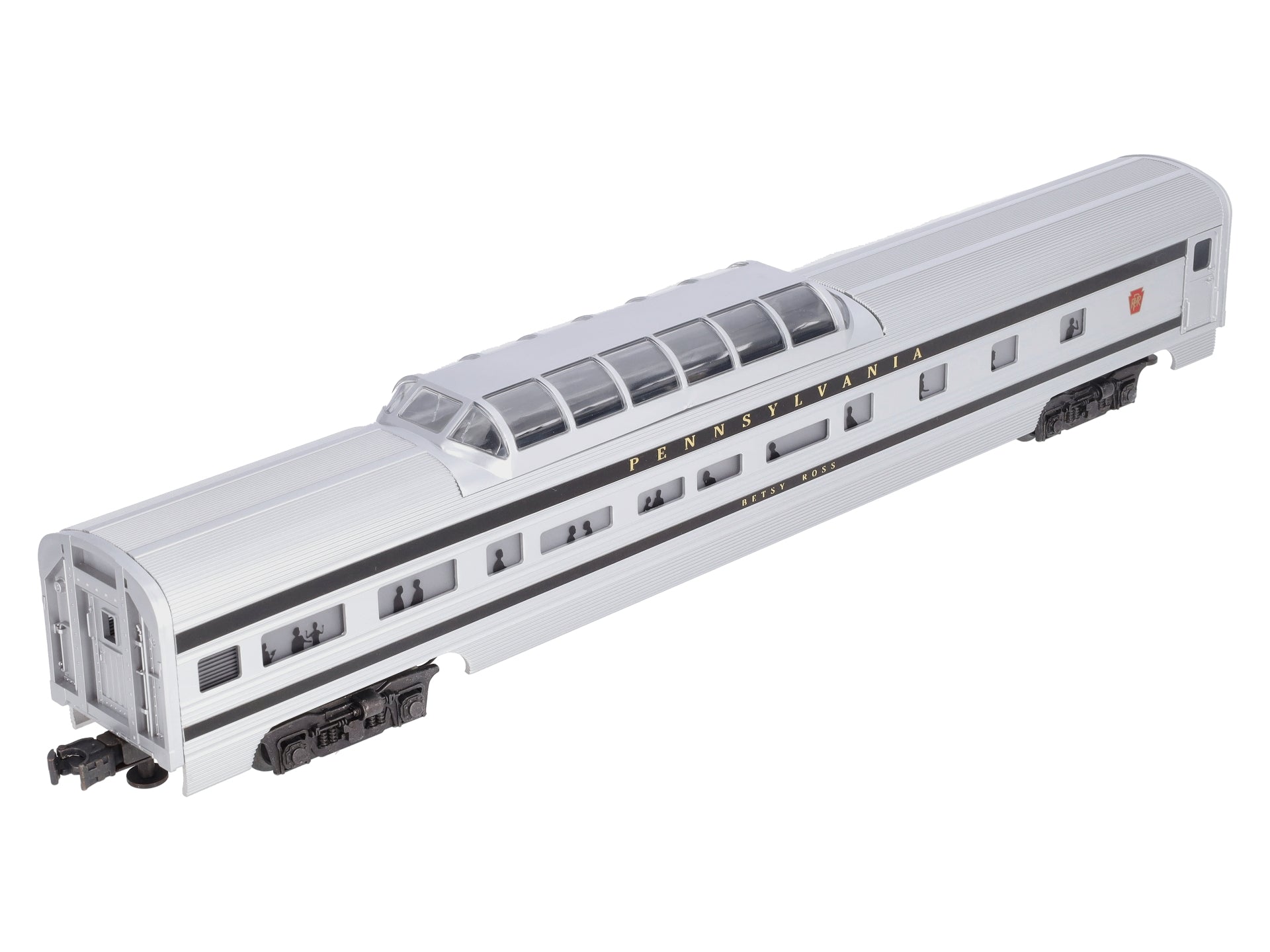 Williams O Gauge Pennsylvania 'Betsy Ross' 80ft Vista Dome Passenger Car LN/Box