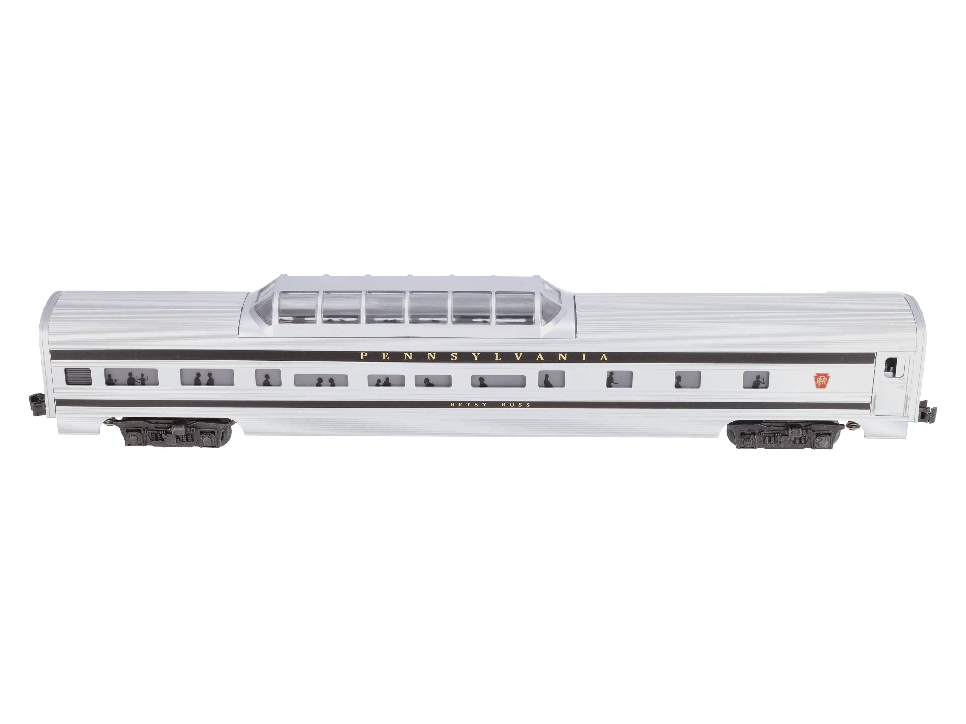 Williams O Gauge Pennsylvania 'Betsy Ross' 80ft Vista Dome Passenger Car LN/Box