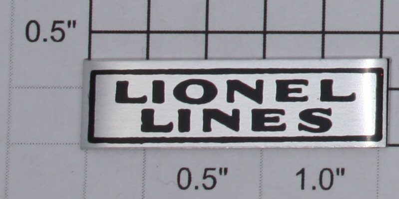 Lionel 514-1 Nickel Lionel Lines Plates