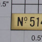 Lionel 514-5 No.514 Brass Nameplate with Adhesive