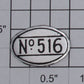 Lionel 516-5 No.516 Nickel Lionel Nameplate