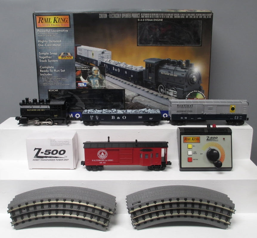 MTH 30-4026-0 O Gauge B&O 0-4-0 Dockside Steam Freight Train Set w/Whistle LN/Box