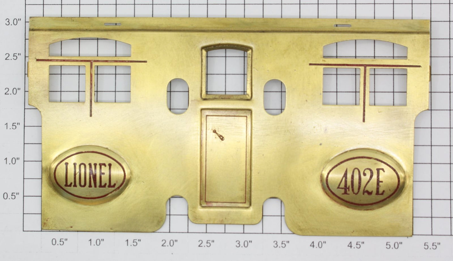 Lionel 402E-2 #402E Brass Door and Number Plate Insert with Red Detailing