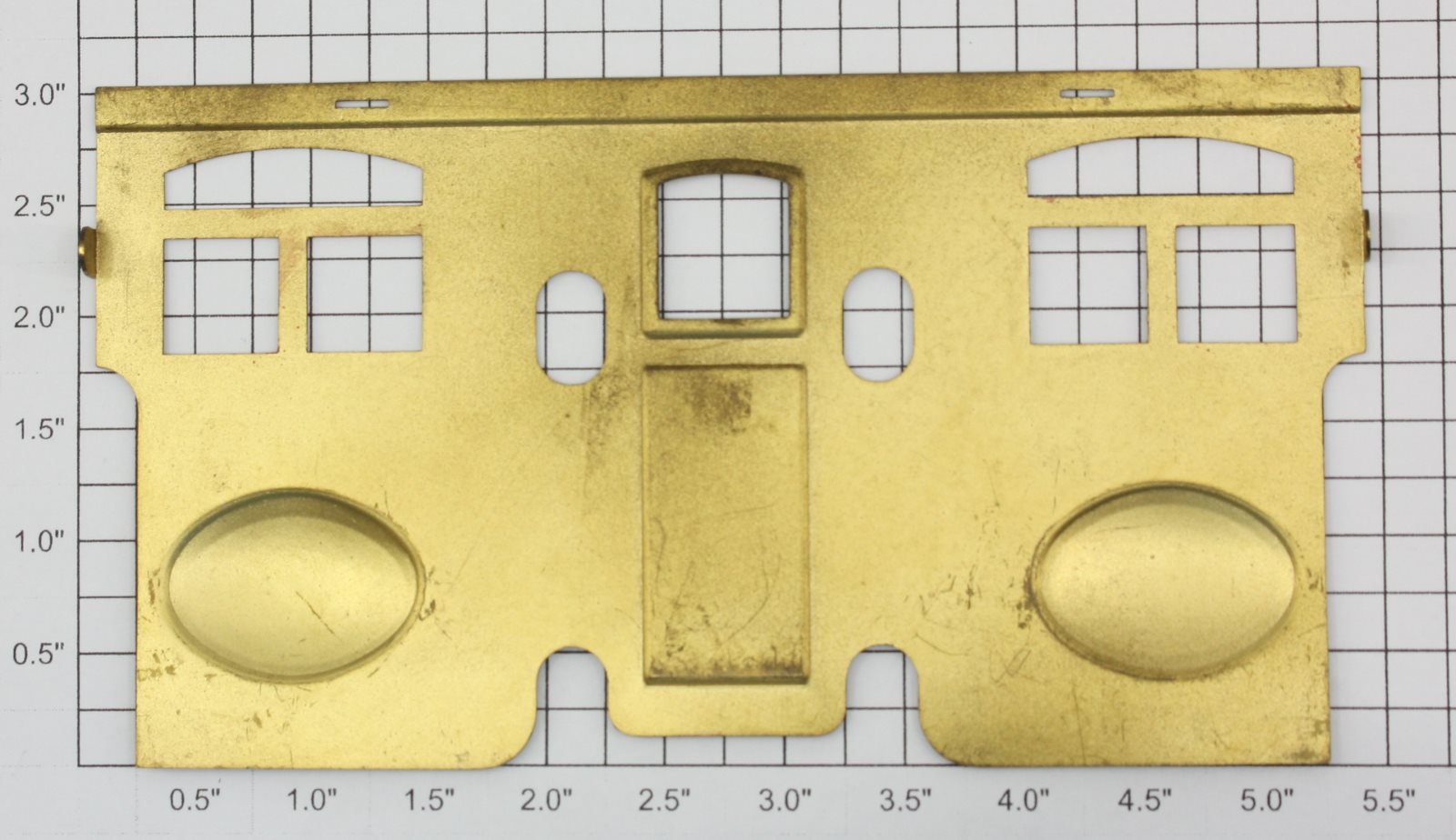 Lionel 402E-2 #402E Brass Door and Number Plate Insert with Red Detailing