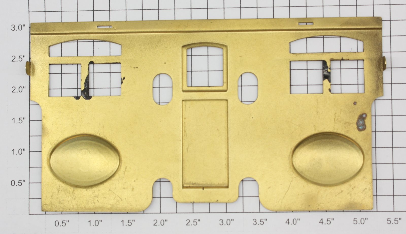 Lionel 402-2 #402 Brass Door and Number Plate Insert with Black Detailing