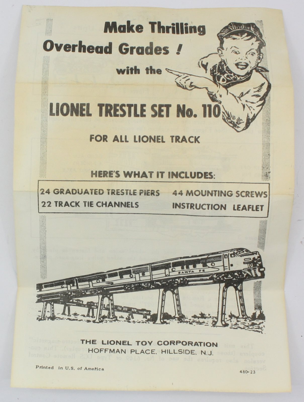 Lionel 480-23 "Magnetic Coupler Conversion Units" Instruction Sheet