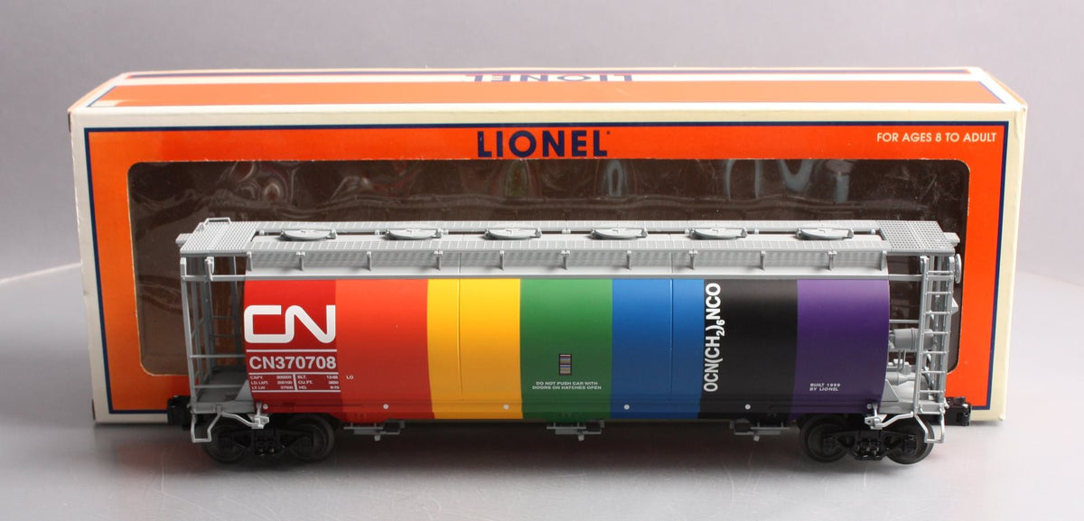 Lionel 6-19345 O Gauge Canadian National 3-Bay Cylindrical Hopper #370708 LN/Box