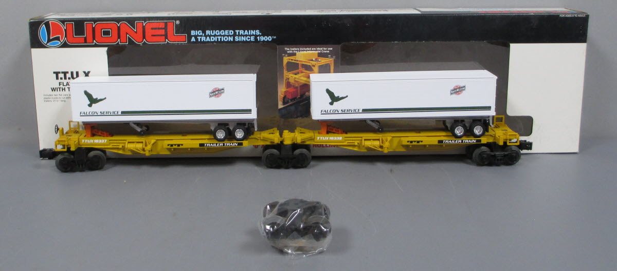 Lionel 6-16334 O Chicago & Northwestern TTUX Flat Cars with Trailers LN/Box