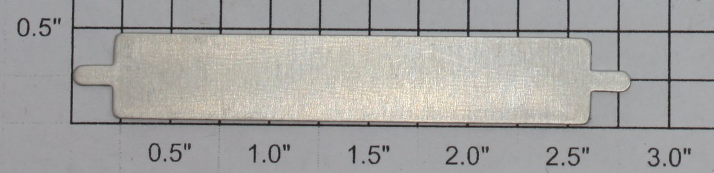 Lionel 400E-T10 Nickel Blank Nameplate with Tabs
