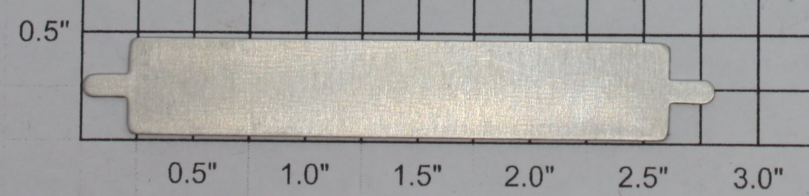 Lionel 400E-T10 Nickel Blank Nameplate with Tabs