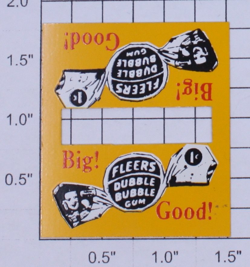 Lionel 256-80 Fleers Bubble Gum Metal Sign
