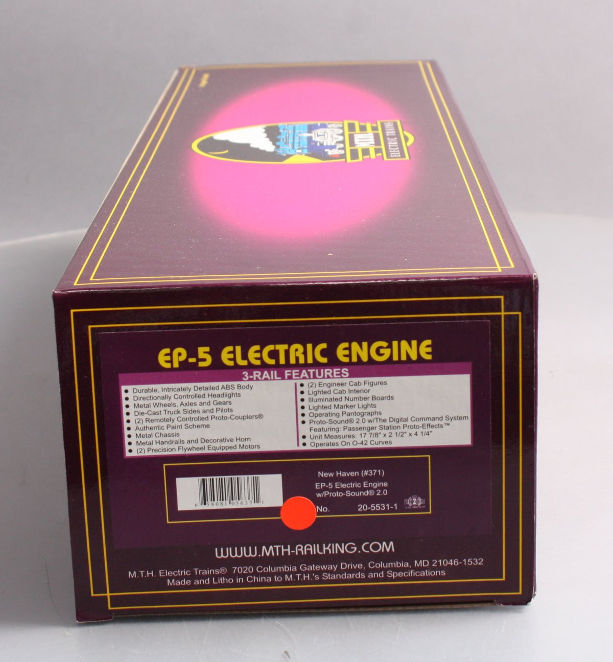 MTH 20-5531-1 O Gauge New Haven EP-5 Electric Locomotive w/PS2 #379 LN/Box