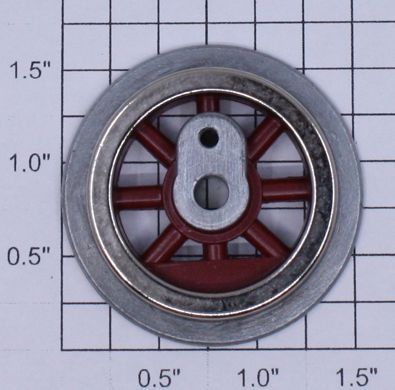 Lionel SLS-260E-6 Red Spoked Plain Drive Wheel with Teardrop Screw Boss