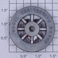 Lionel SLS-260E-6 Red Spoked Plain Drive Wheel with Teardrop Screw Boss