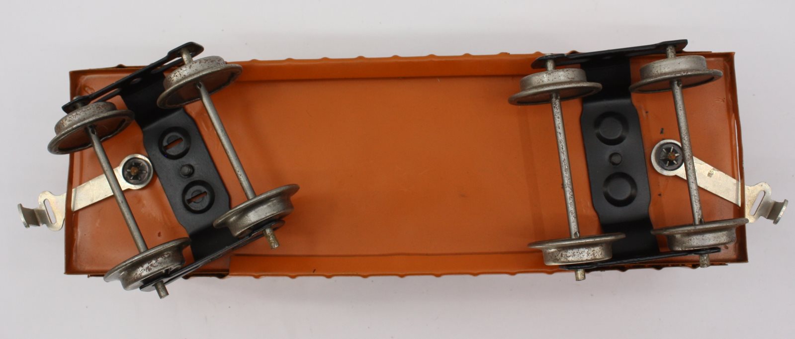 Lionel 114-1 Burnt Orange Freight Car with Door and Trucks-Incomplete