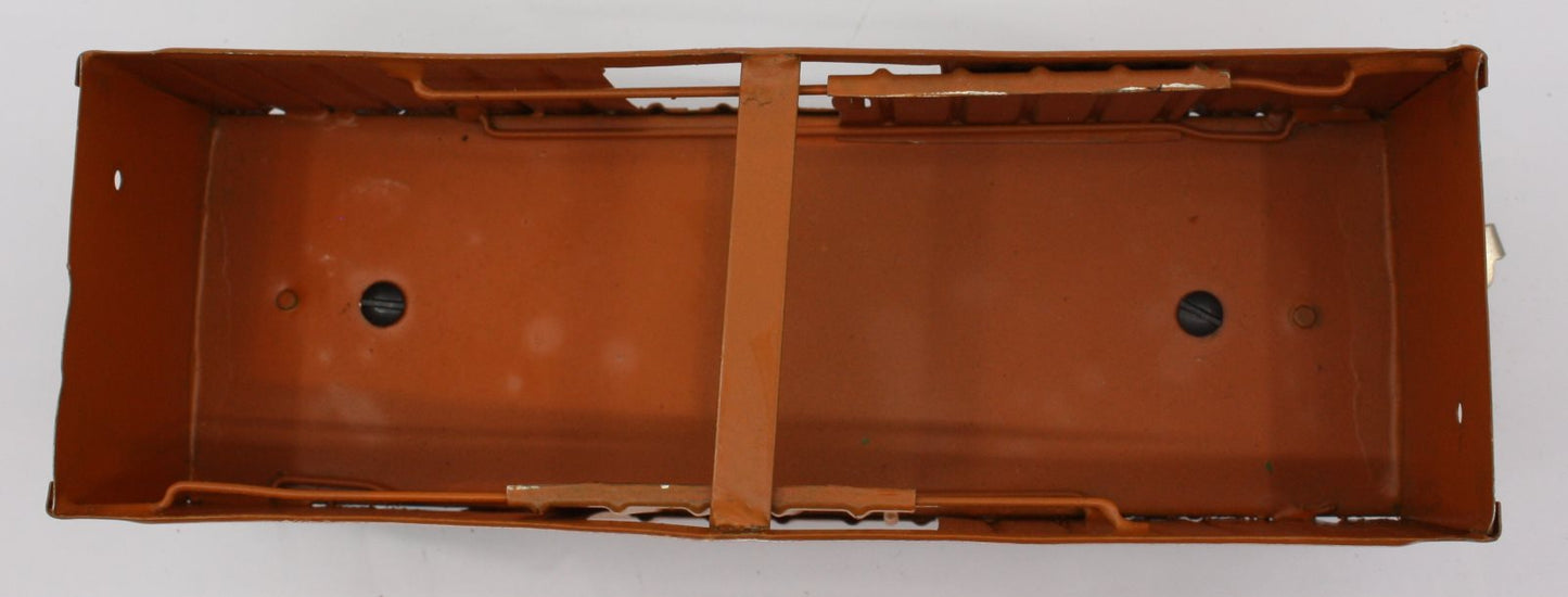 Lionel 114-1 Burnt Orange Freight Car with Door and Trucks-Incomplete