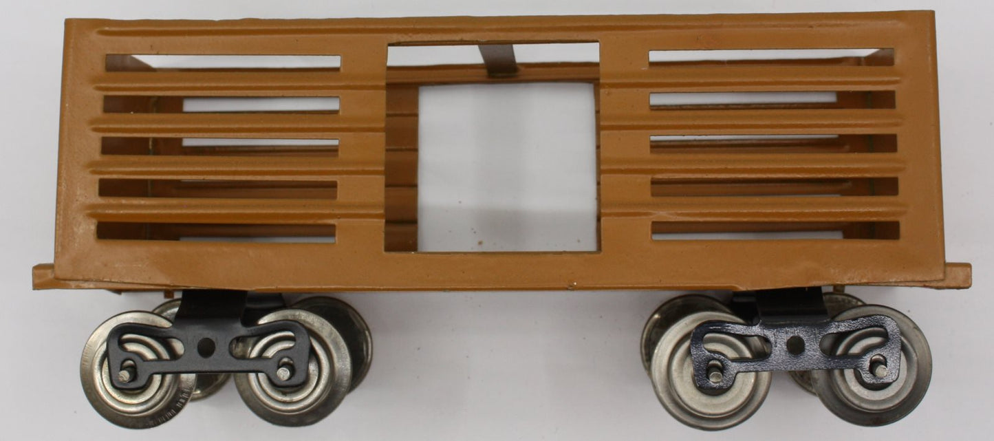 Lionel 113-1 Rust Orange Cattle Stock Car Frame with Trucks-Incomplete