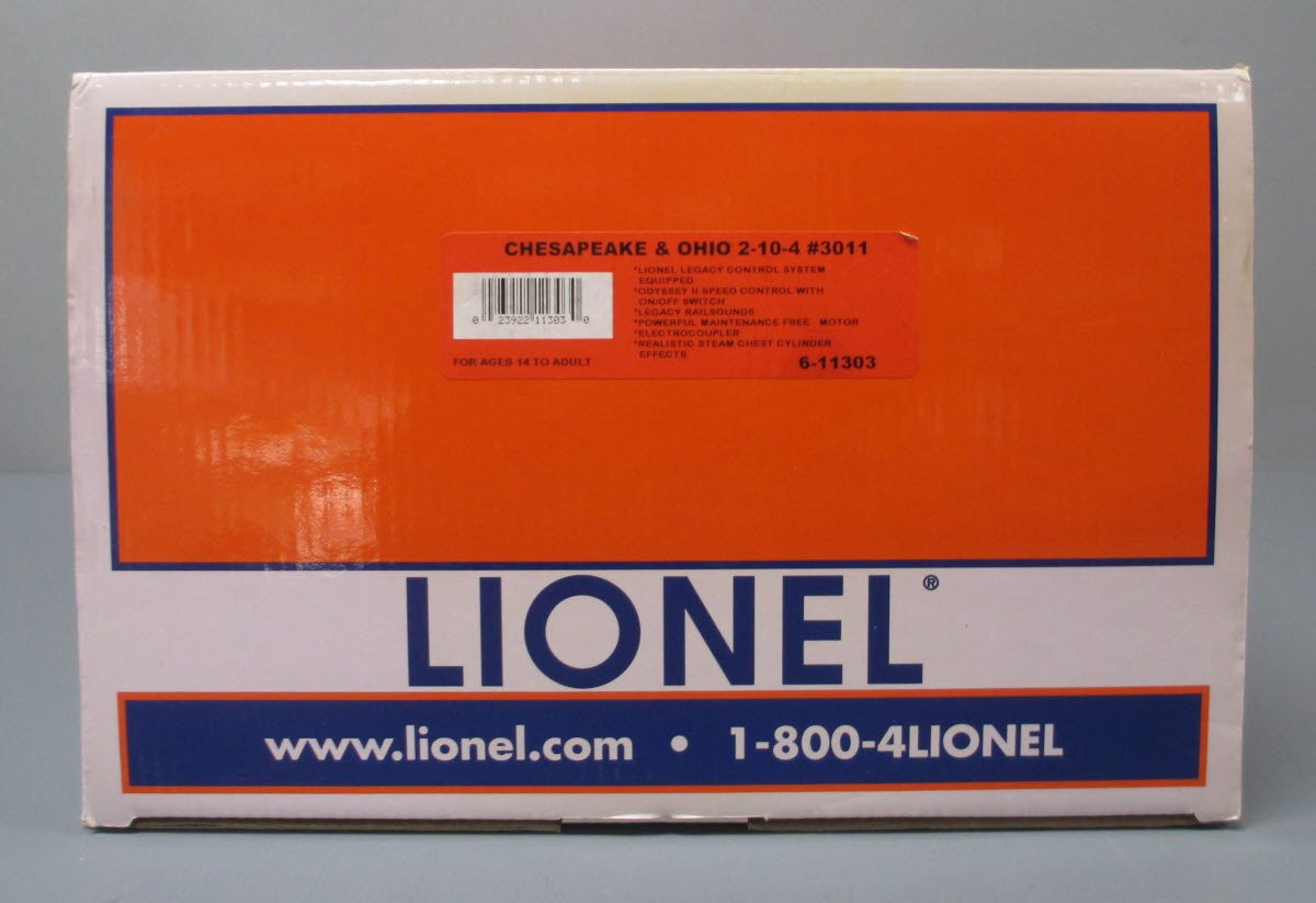 Lionel 6-11303 O Chesapeake & Ohio 2-10-4 Legacy Steam Locomotive #3011