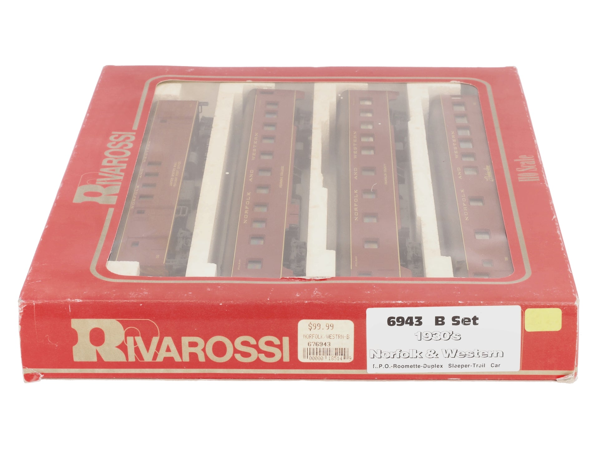 Rivarossi 6943 HO Norfolk and Western 1930‘s 4-Car Passenger Set (Set B) LN/Box