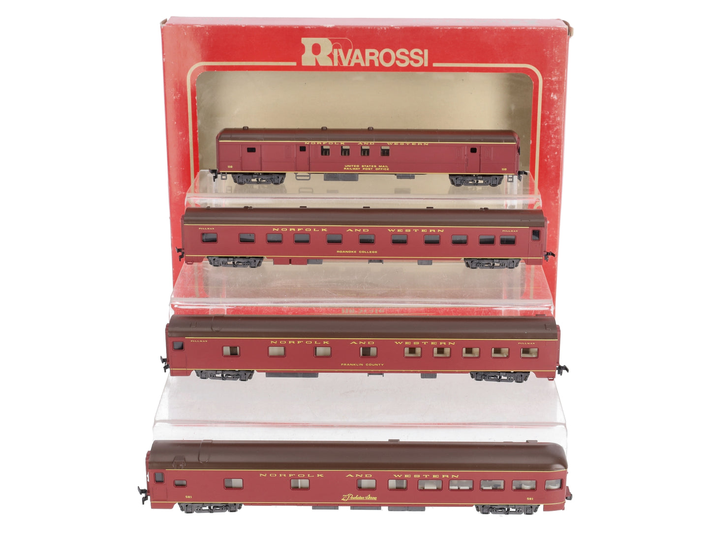 Rivarossi 6943 HO Norfolk and Western 1930‘s 4-Car Passenger Set (Set B) LN/Box