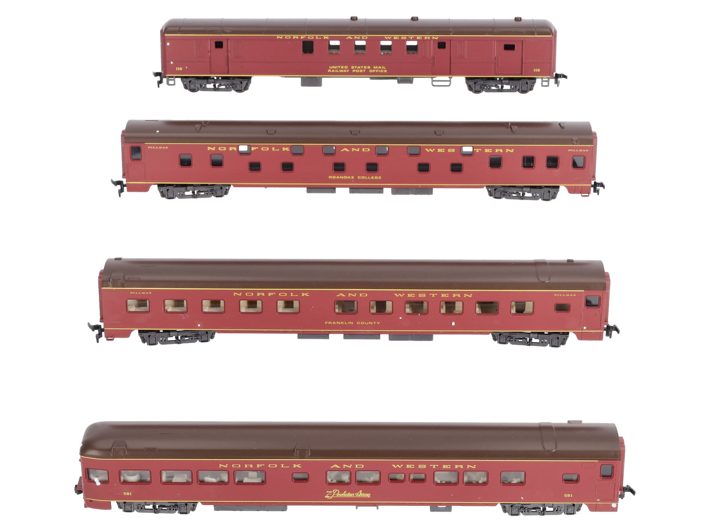 Rivarossi 6943 HO Norfolk and Western 1930‘s 4-Car Passenger Set (Set B) LN/Box