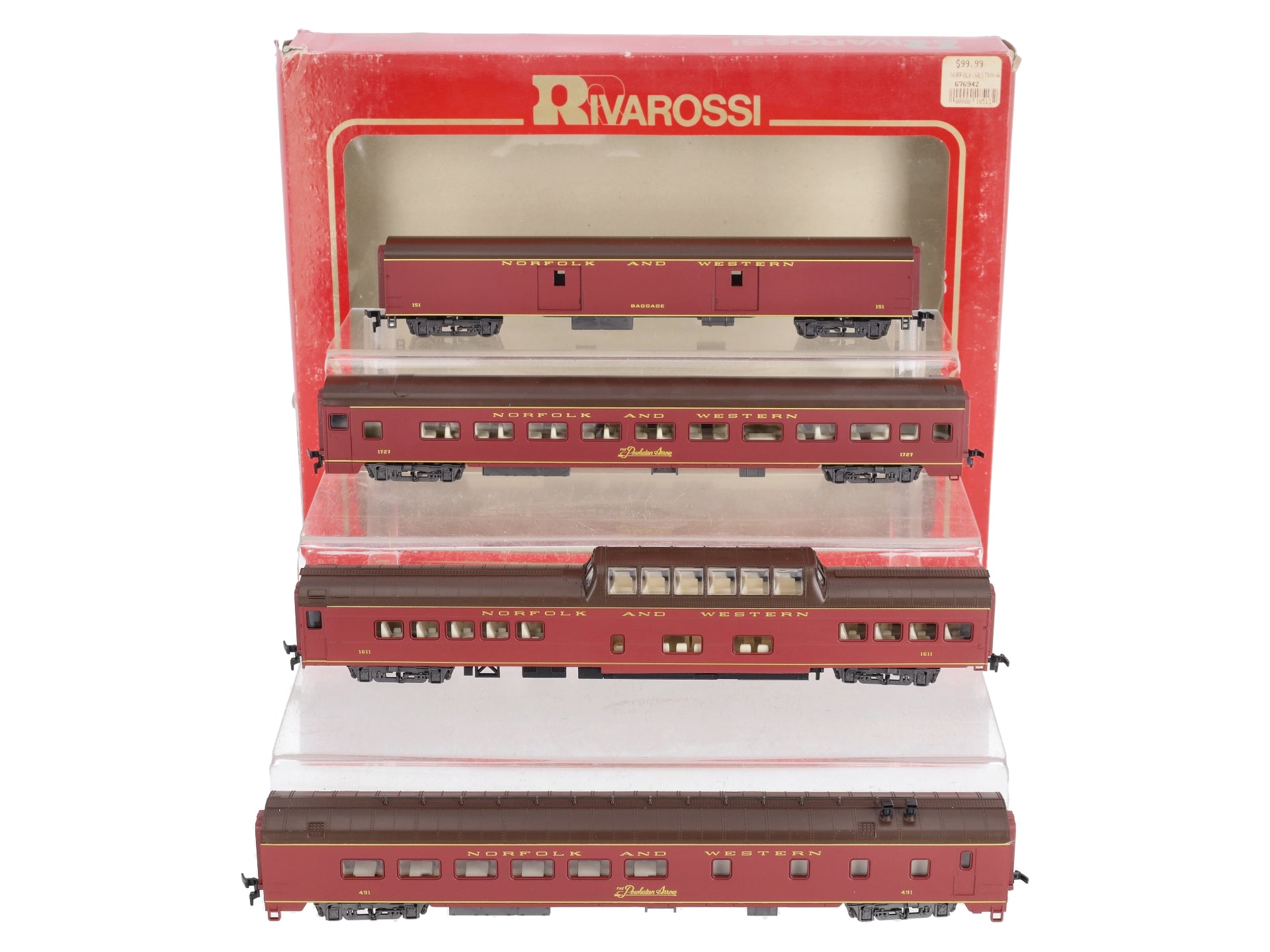 Rivarossi 6942 HO Norfolk and Western 1930‘s 4-Car Passenger Set (Set A) LN/Box