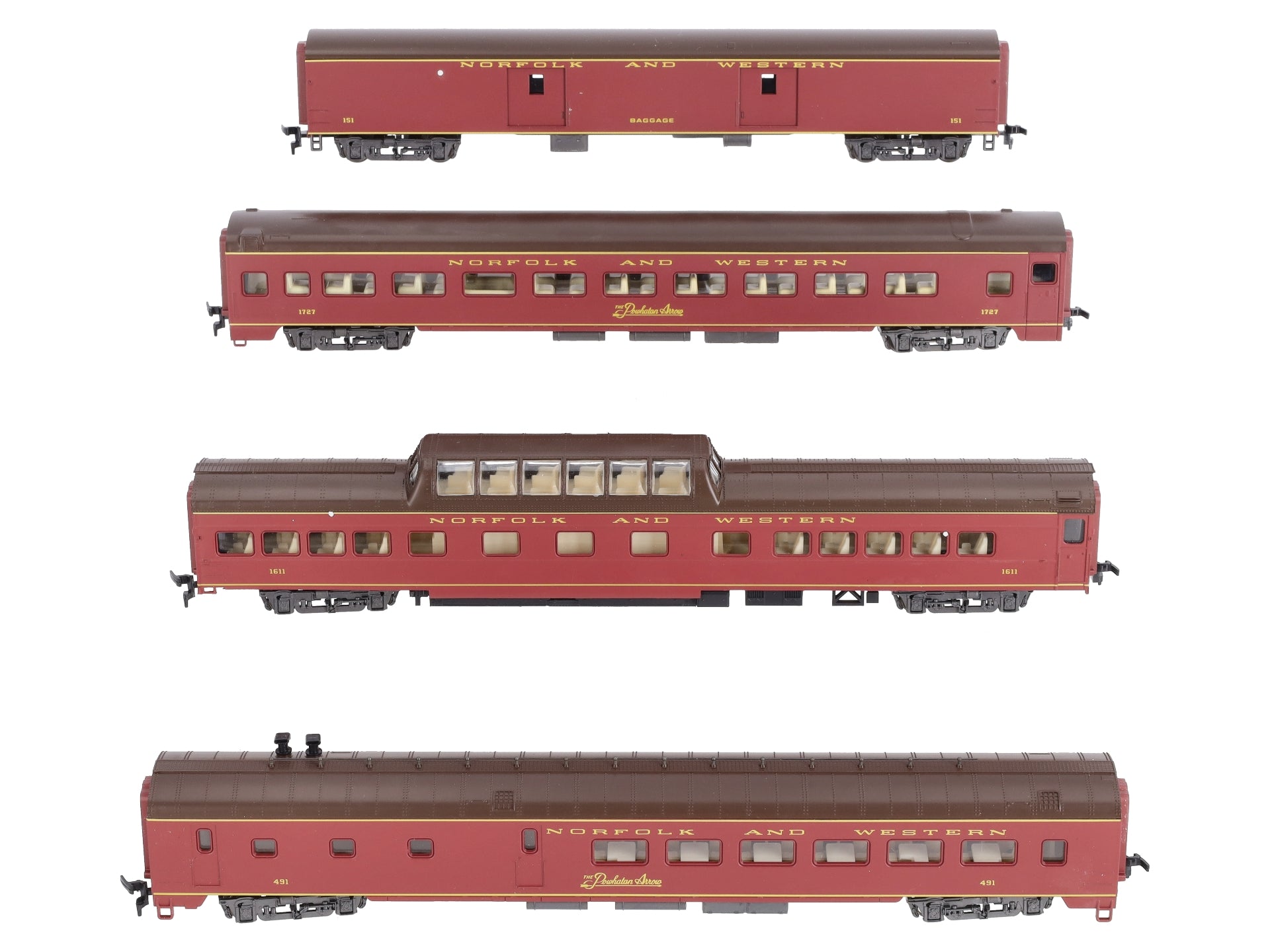 Rivarossi 6942 HO Norfolk and Western 1930‘s 4-Car Passenger Set (Set A) LN/Box