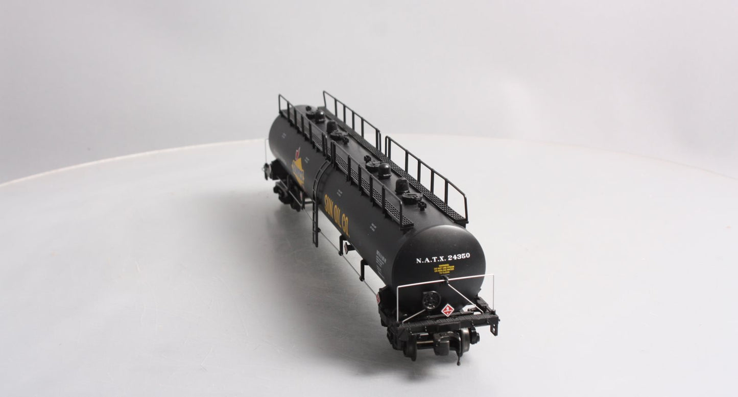 MTH 20-96727 O Sunoco 20,000-Gallon 4-Compartment Tank Car #24350