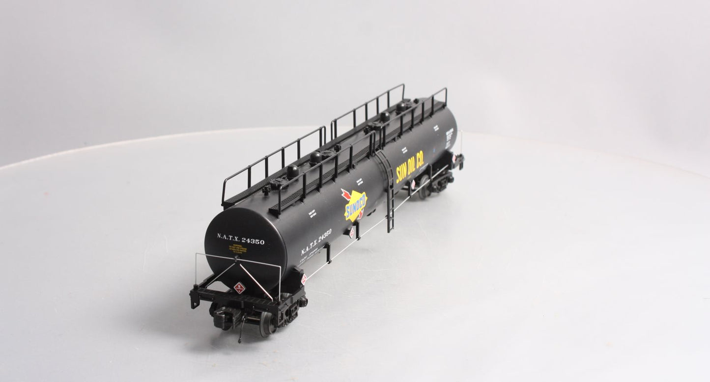 MTH 20-96727 O Sunoco 20,000-Gallon 4-Compartment Tank Car #24350