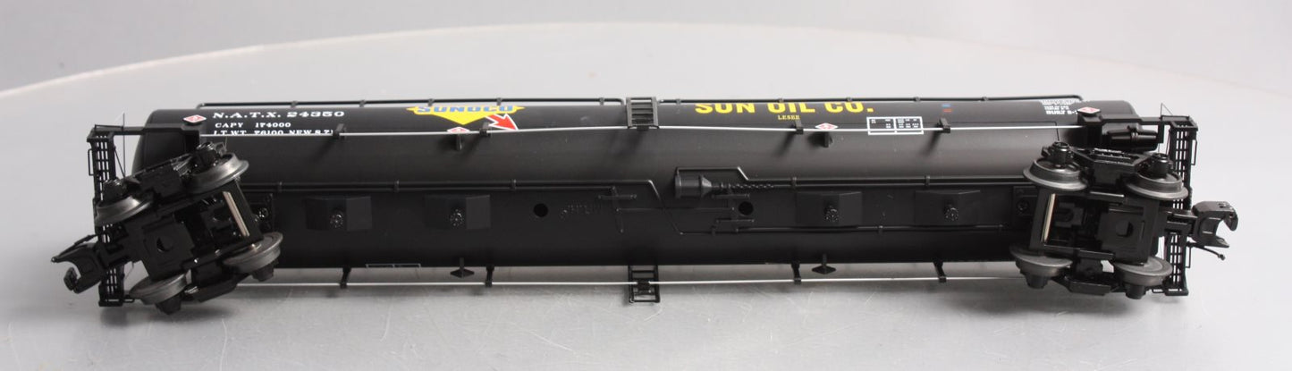 MTH 20-96727 O Sunoco 20,000-Gallon 4-Compartment Tank Car #24350
