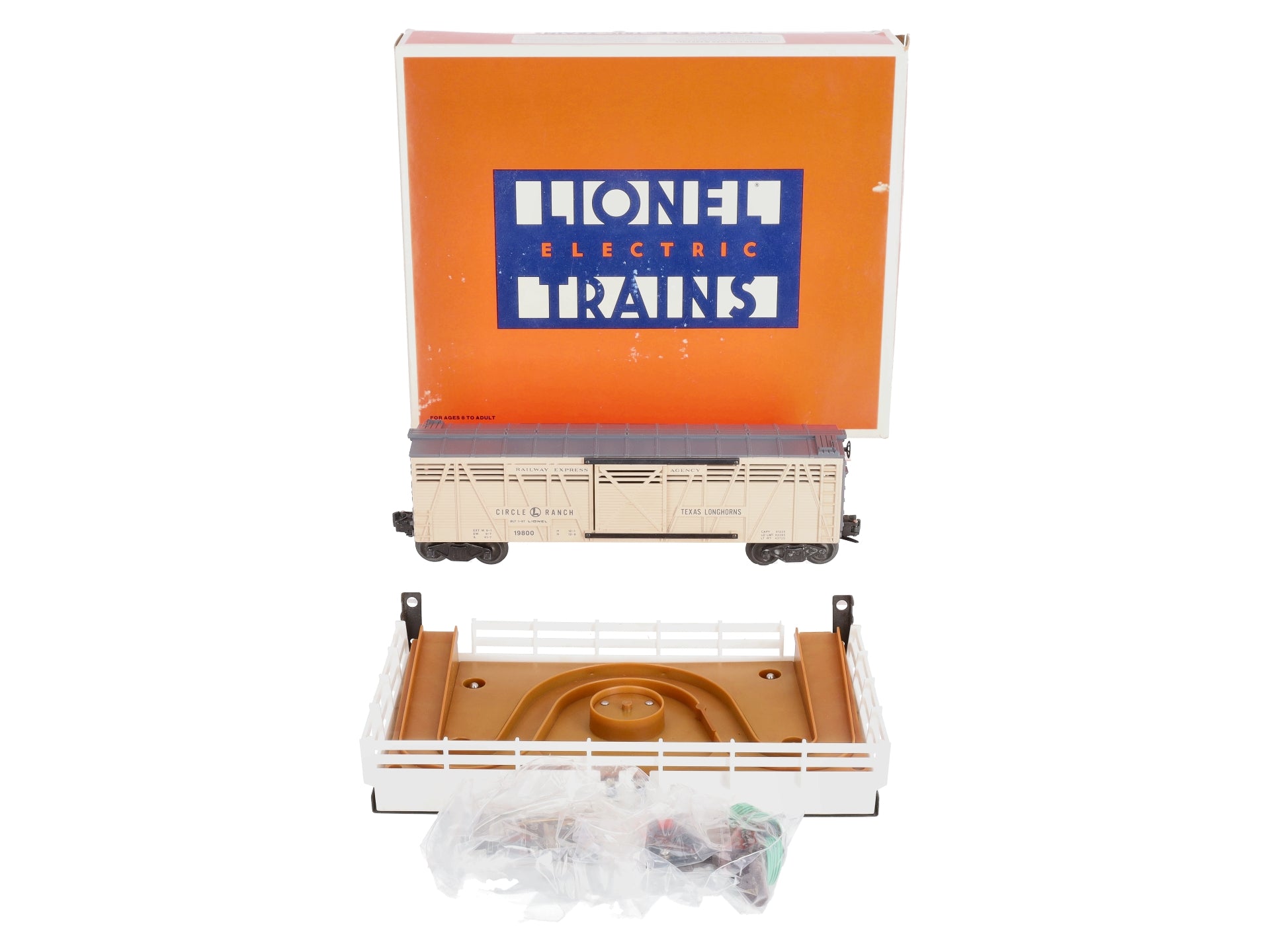 Lionel 6-19800 O Circle L Ranch Operating Cattle Car Set LN/Box