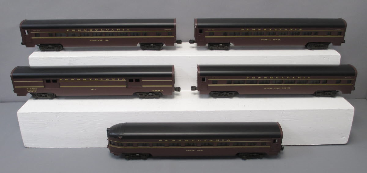 MTH 20-6507 O Gauge Pennsylvania Railroad 70' Aluminum Passenger Car Set LN/Box