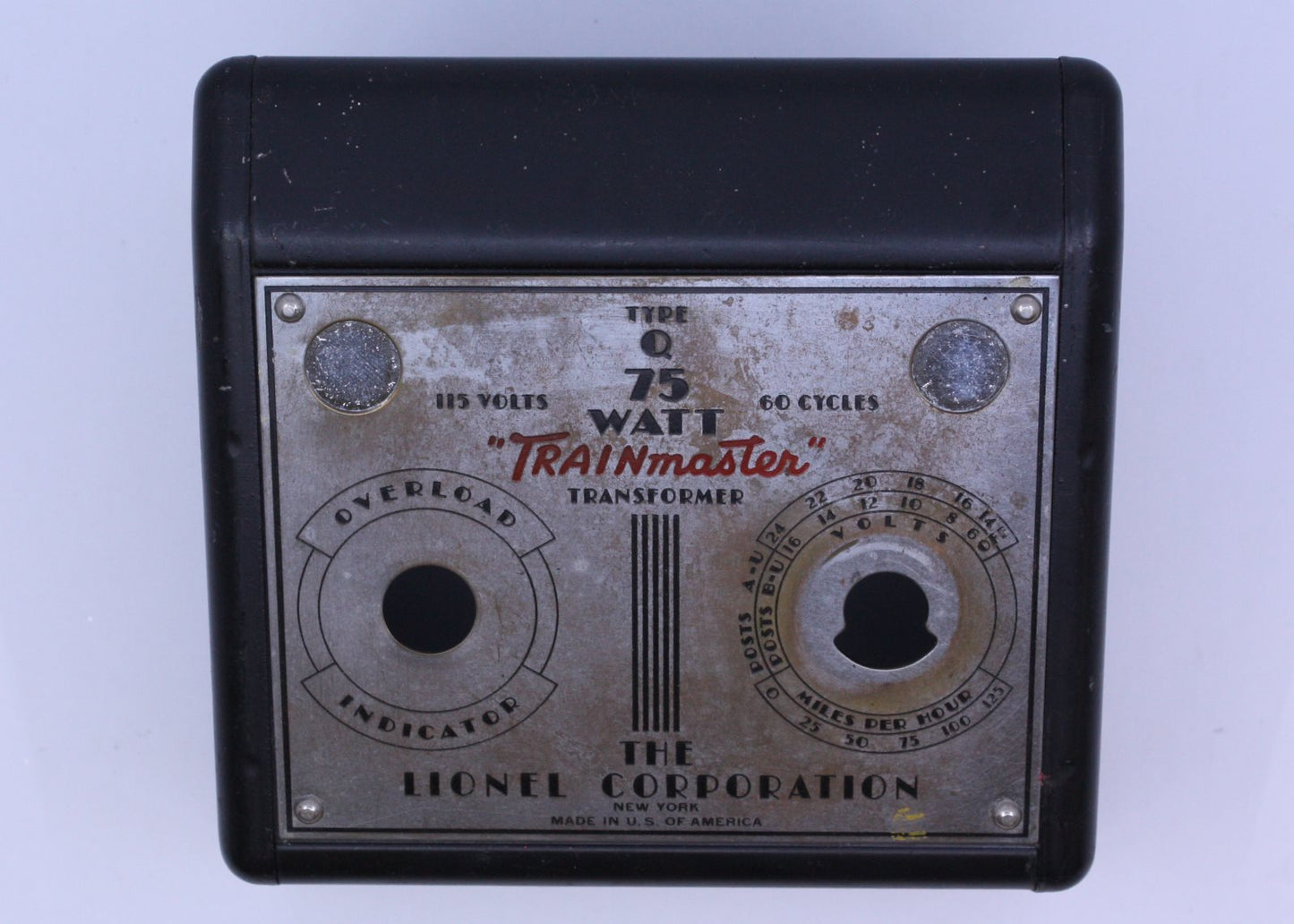 Lionel Q-25 Metal Transformer Cover Housing with Nameplate