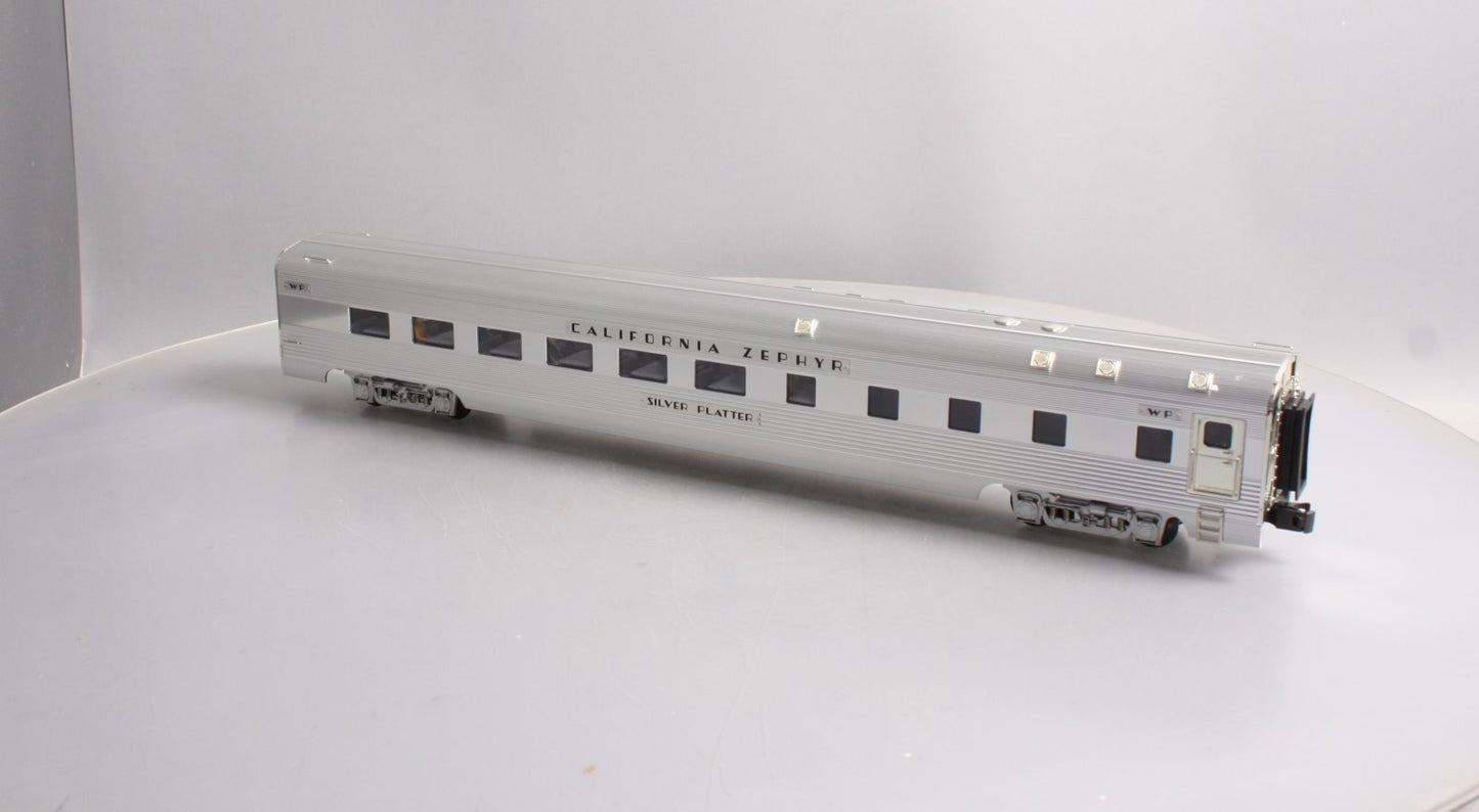 K-Line K4613-40842 O WP California Zephyr Silver Platter 21" Aluminum Diner Car LN/Box