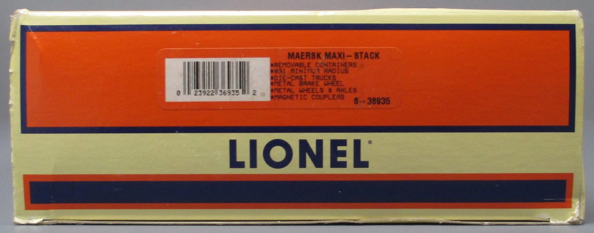 Lionel 6-36935 O Maersk Intermodal Maxi-Stack Car LN/Box