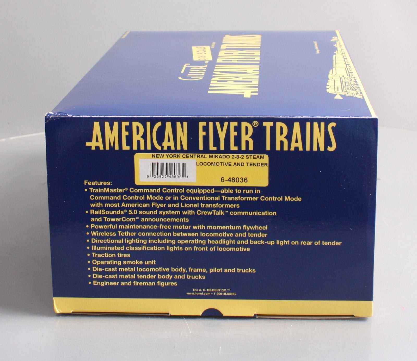 American Flyer 6-48036 S Scale New York Central Mikado 2-8-2 Steam Locomotive NIB