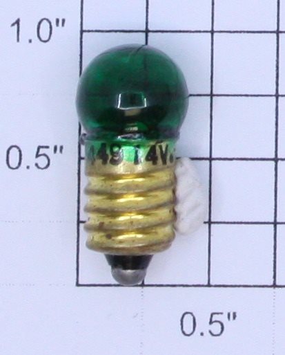 Lionel 1449GT 14 Volt Screw Base Transparent Green Light Bulb