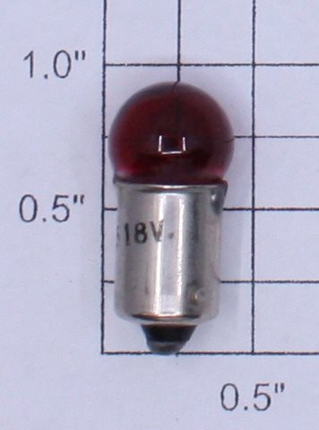 Lionel 1445R 18 Volt Bayonet Base Transparent Red Small Globe Light Bulb