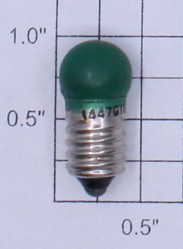 Lionel 1447G 18 Volt Screw Base Translucent Green Small Globe Light Bulb