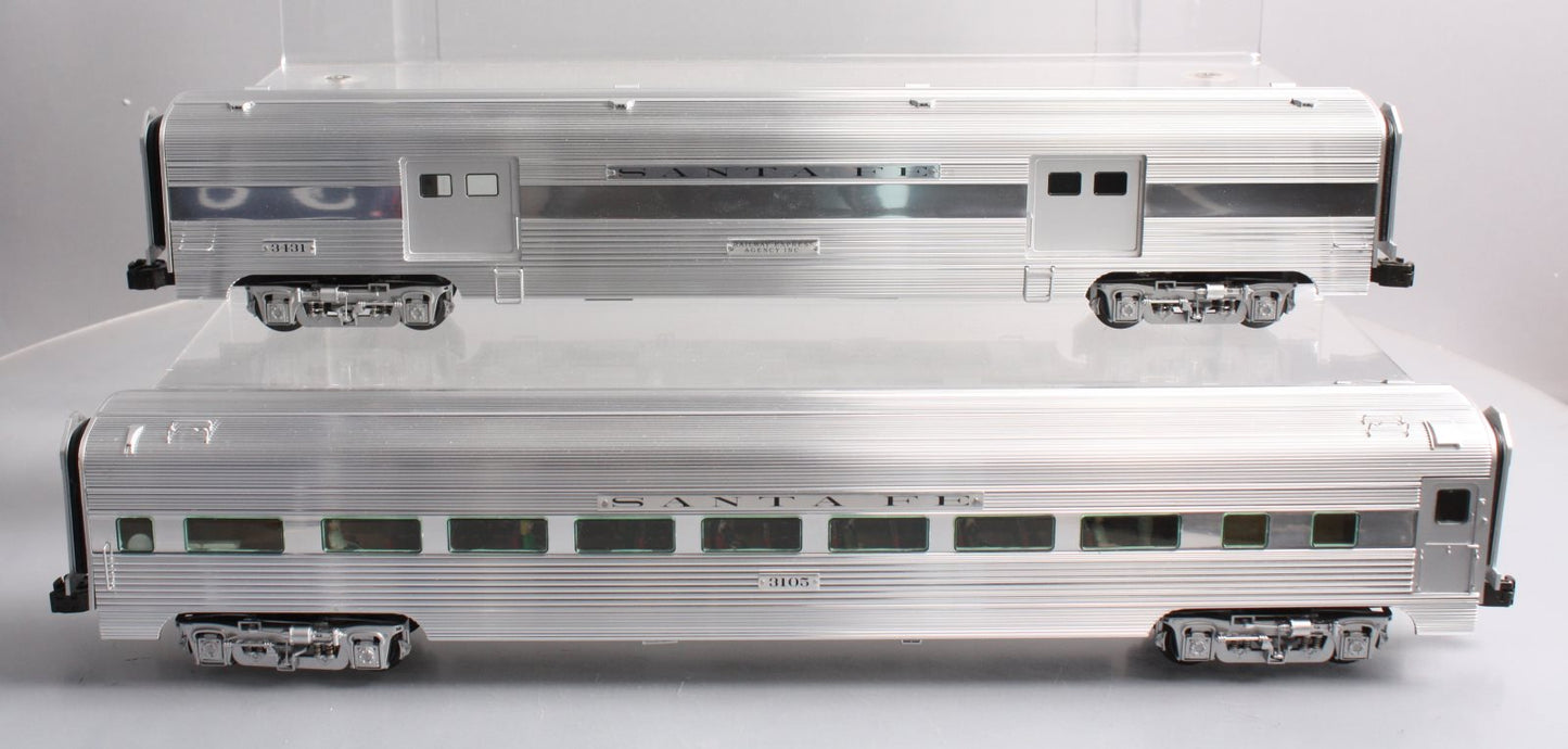 Lionel 6-25408 O Gauge Santa Fe El Capitan Aluminum Passenger Set NIB