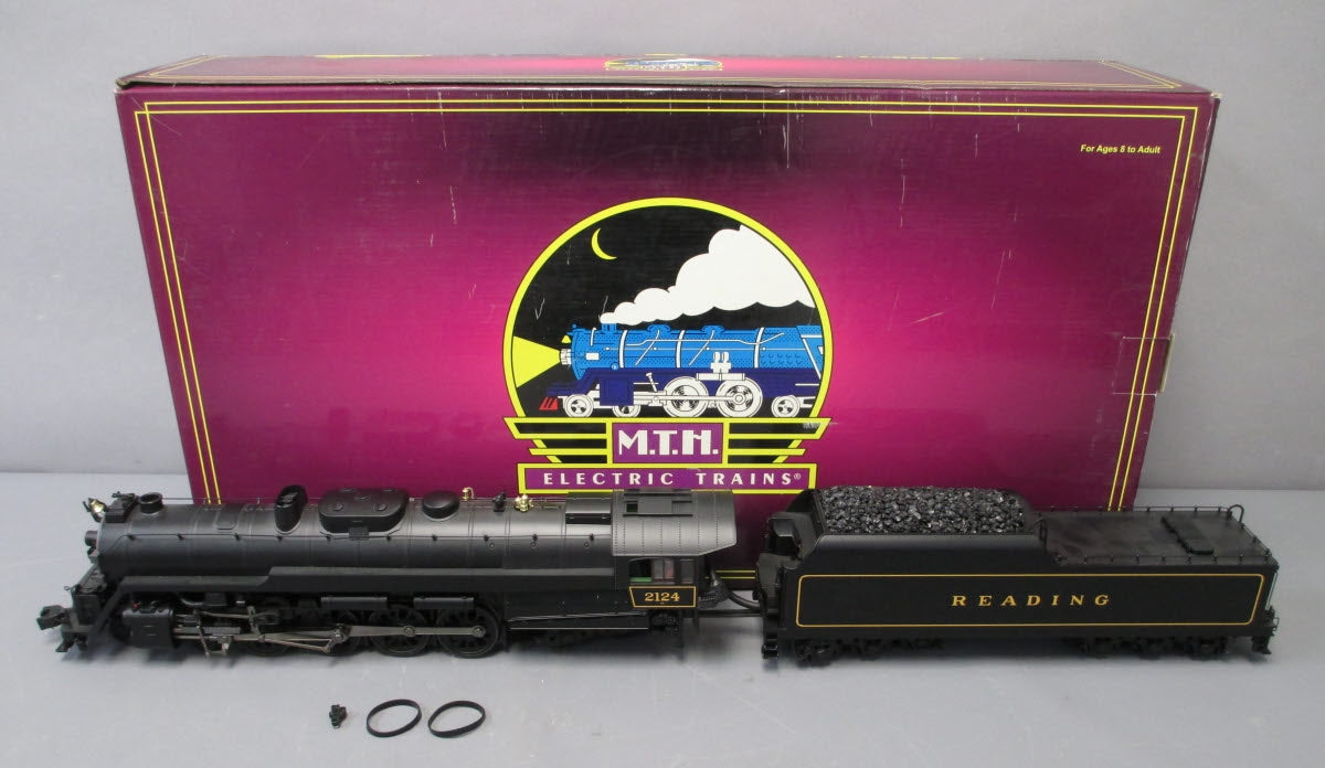 MTH 20-3130-1 O Gauge Reading 4-8-4 T1 Steam Locomotive & Tender w/PS2 #2124 LN/Box