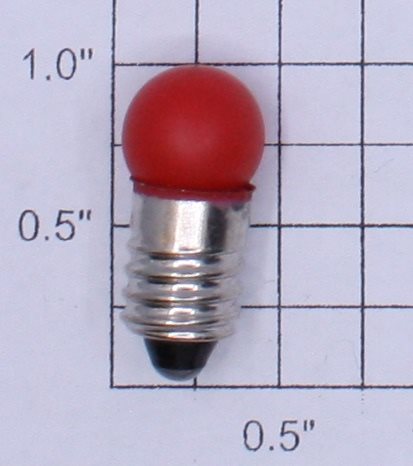 Lionel 1447R 18 Volt Screw Base Translucent Red Small Globe Light Bulb