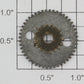 Lionel 1668E-18 Brass/Black First Intermediate Gear with Two Holes (T-18, T-48)