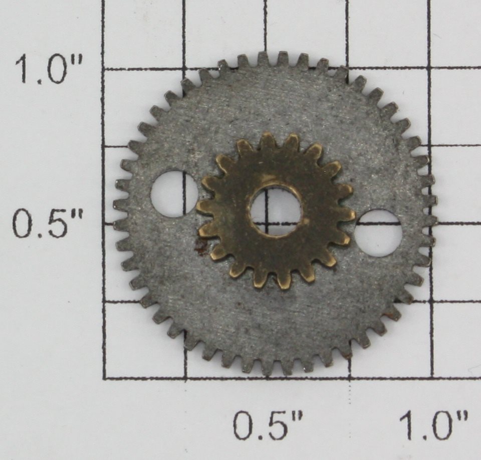 Lionel 1668E-18 Brass/Black First Intermediate Gear with Two Holes (T-18, T-48)