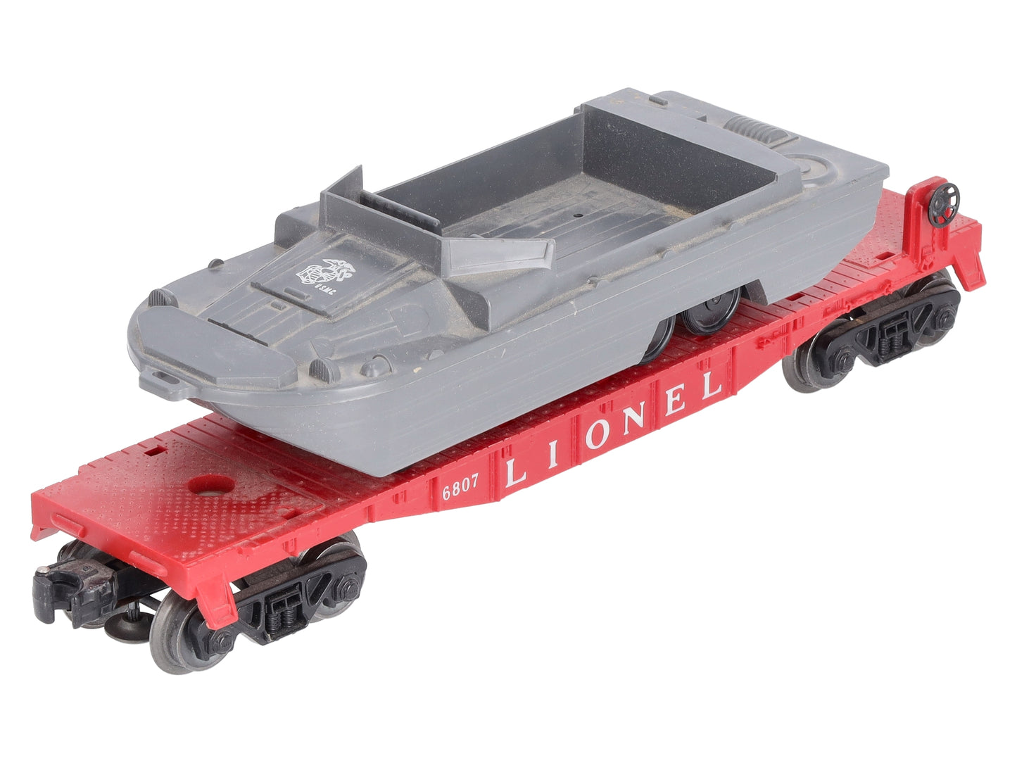 Lionel 6807 Vintage O USMC Flatcar w/ DUCK Boat