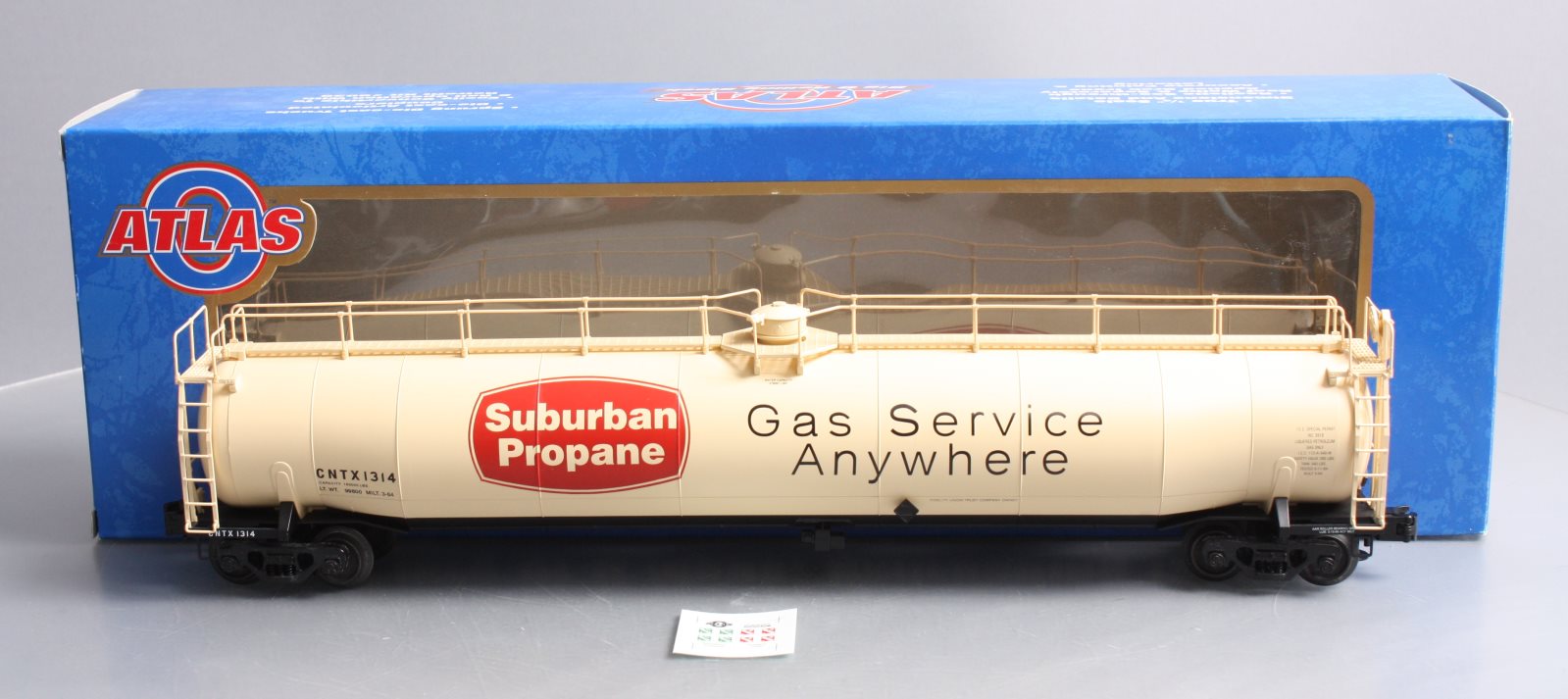 Atlas 6404-2 O Gauge Surburban Propane 33,000 Gallon Tank Car #1314 (3-Rail) EX/Box