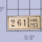 Lionel 261-1B Brass "261" Number Plate Sticker Adhesive