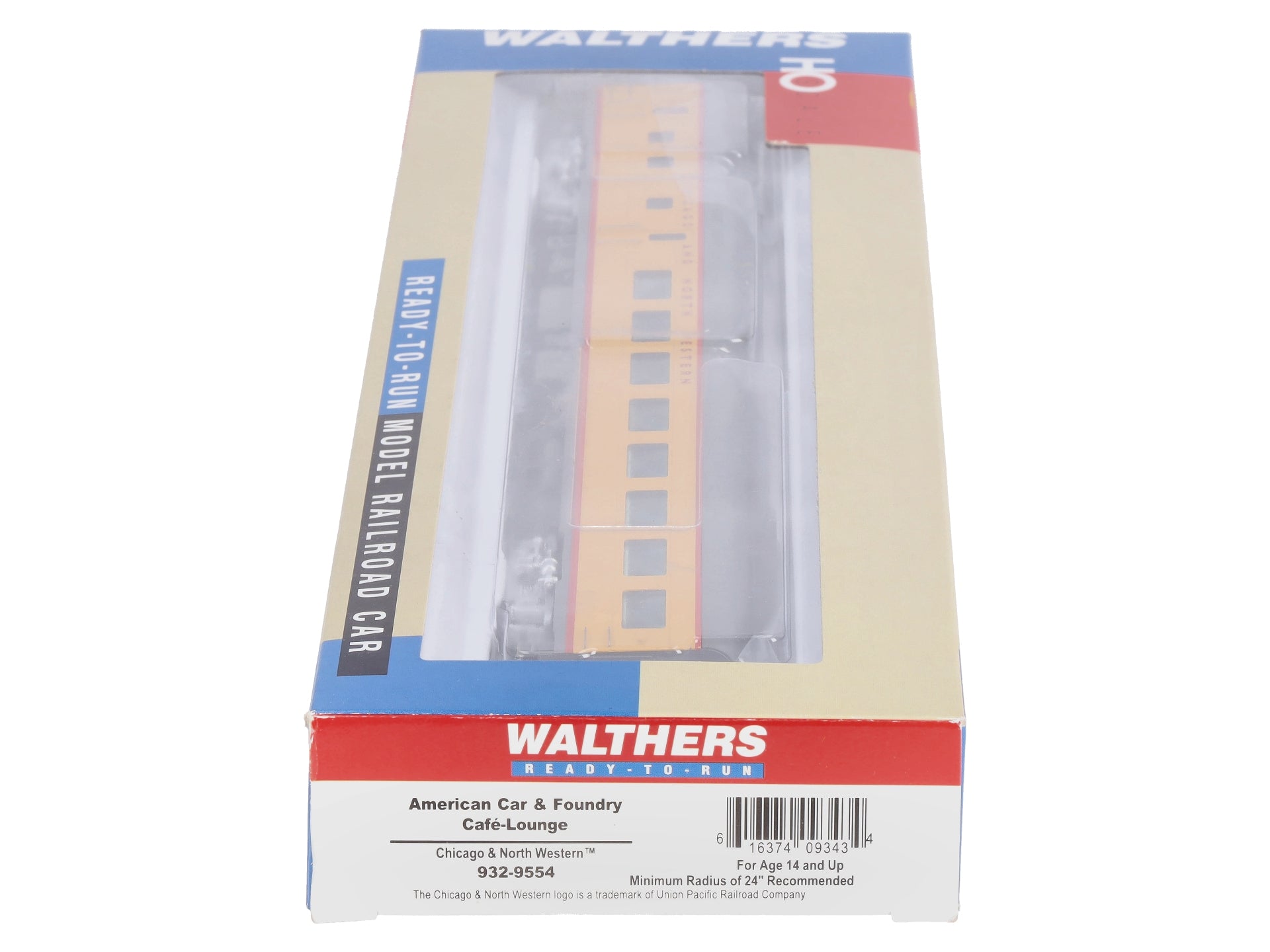 Walthers 932-9554 HO Chicago & North Western ACF Café-Lounge Passenger Car