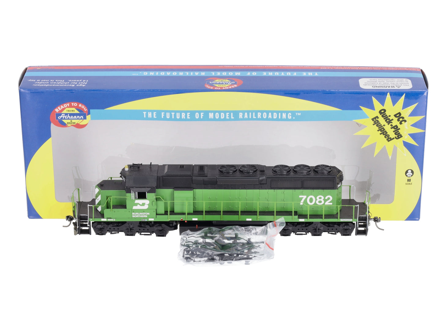 Athearn 98211 HO Scale Burlington Northern SD40-2 Diesel Locomotive #7082 LN/Box