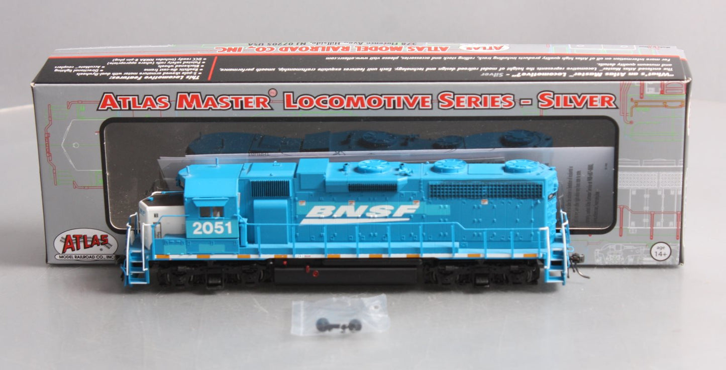 Atlas 10002361 HO BNSF GP38 Low Nose Diesel Locomotive #2051 (Silver Series)
